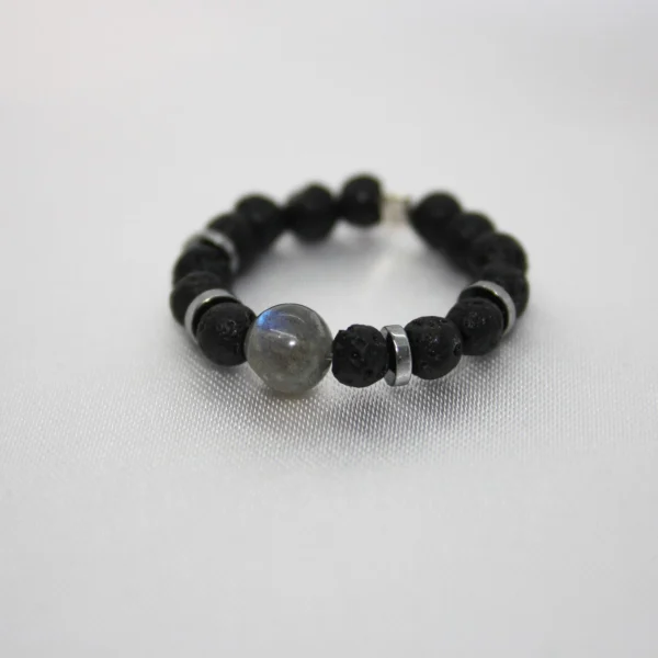 Set Lavica Labradorite Anello flex