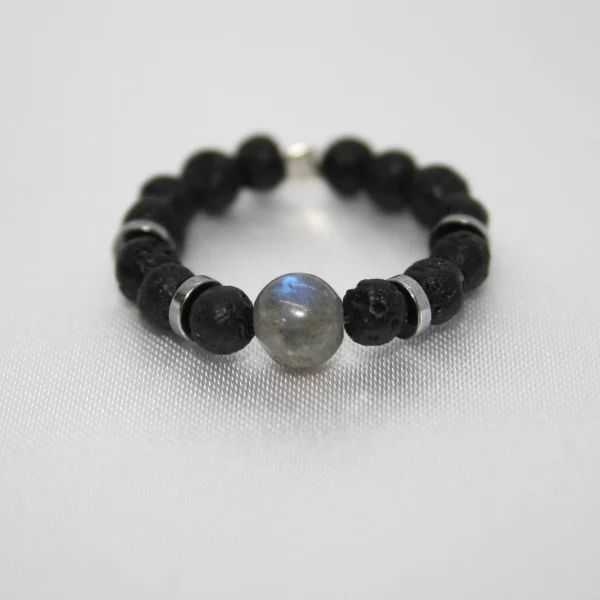 Set Lavica Labradorite Anello flex - immagine 2