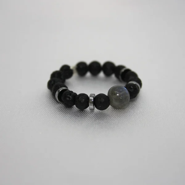 Set Lavica Labradorite Anello flex - immagine 3