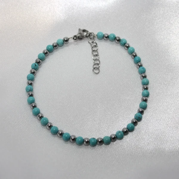 Set steel Bracciale pietra dura, argentato - Neonato - immagine 2