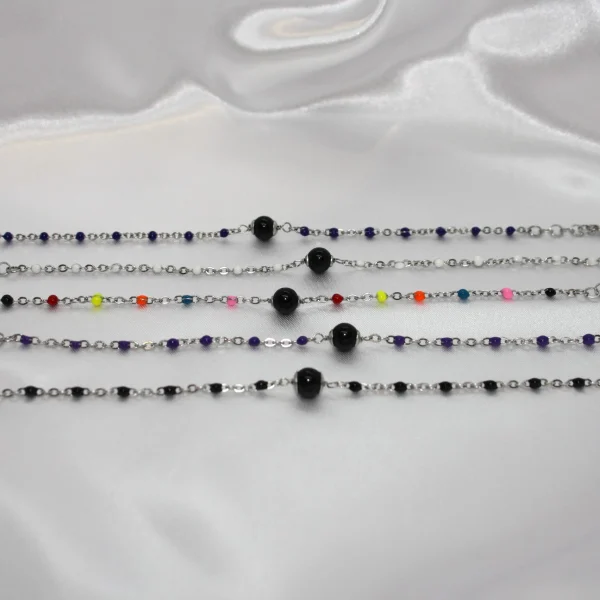 Bracciali in Pietra Dura e Catena Smaltata - immagine 2
