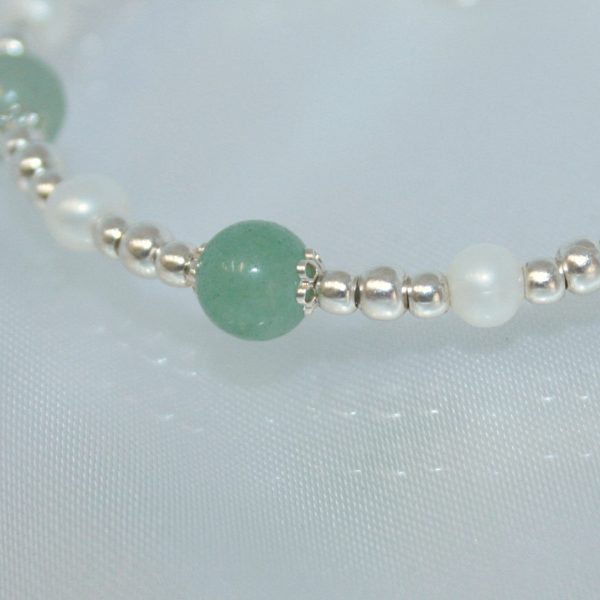 Bracciale ; Silver Perle x Avventurina - immagine 2