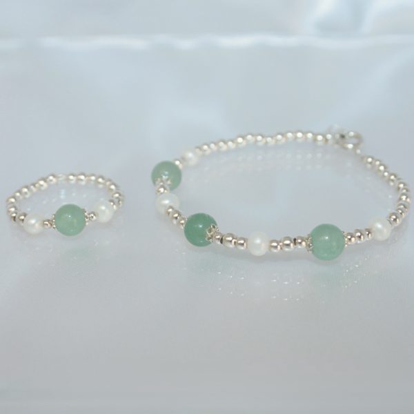 Set Silver Perle x Avventurina