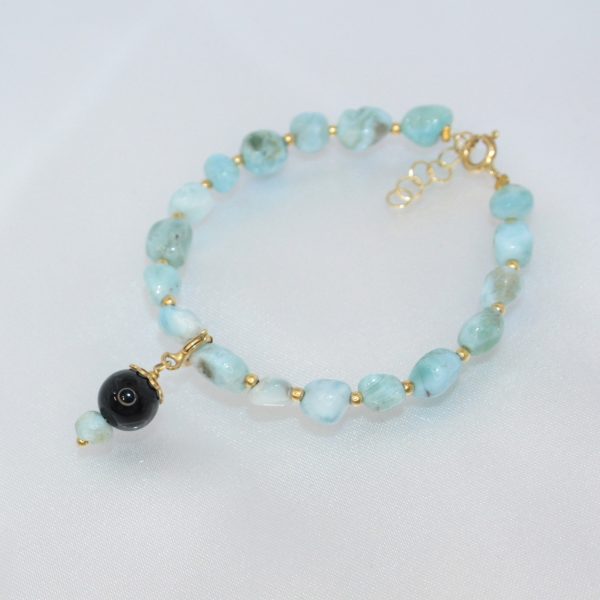 Braccialetti Agatha Botswana e Larimar + Coccu - immagine 5