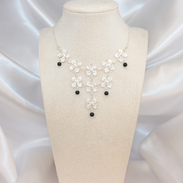 Collier ; Fiori di Filigrana x Onice (Petit)