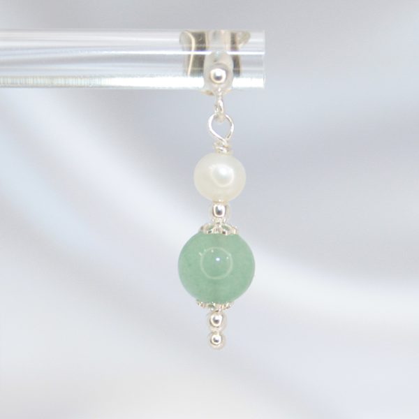 Orecchini ; Silver Perle x Avventurina - immagine 2