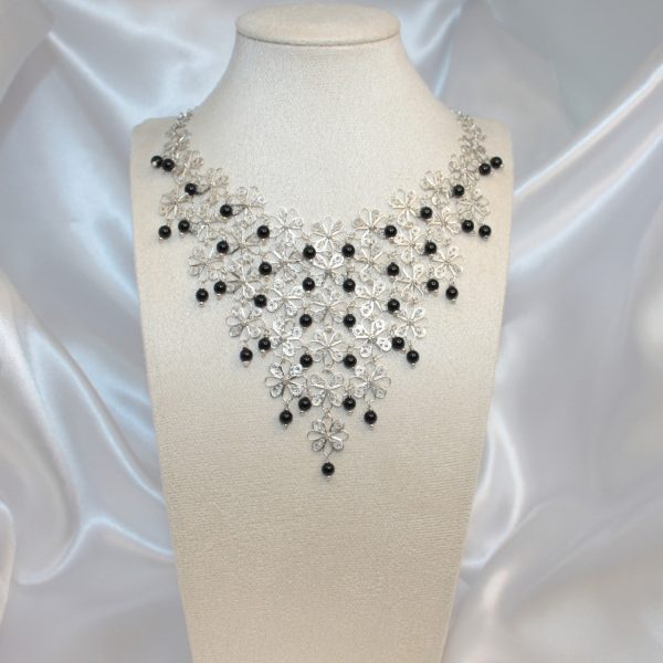 Collier ; Fiori di Filigrana x Onice