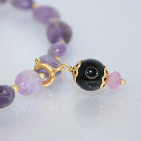 Braccialetti Fluorite e Ametista + Coccu - immagine 2
