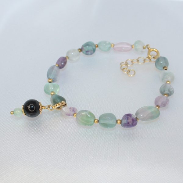 Braccialetti Fluorite e Ametista + Coccu - immagine 5