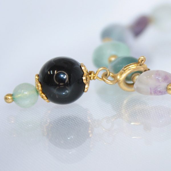 Braccialetti Fluorite e Ametista + Coccu - immagine 7