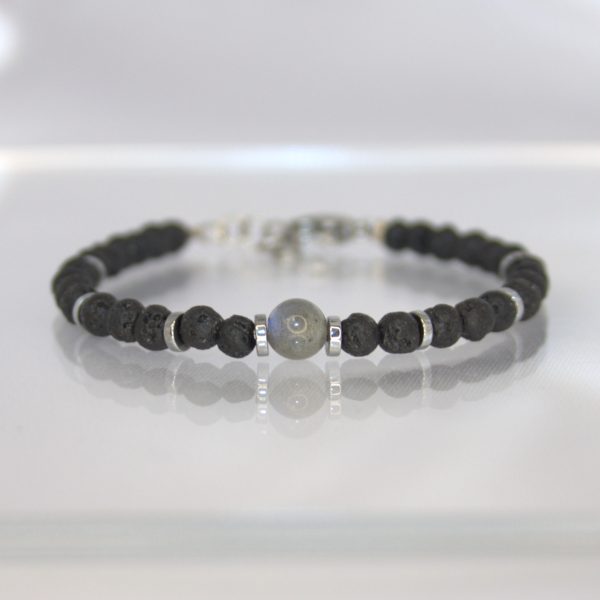 Bracciale ; Lavica e Labradorite - immagine 2