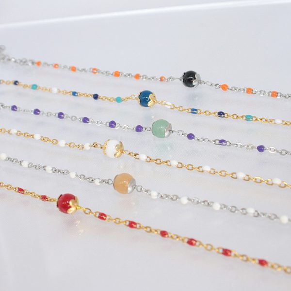 Bracciali in Pietra Dura e Catena Smaltata