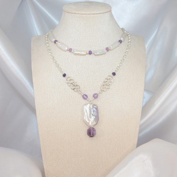 Collana Doppia ; Ametista Barocca