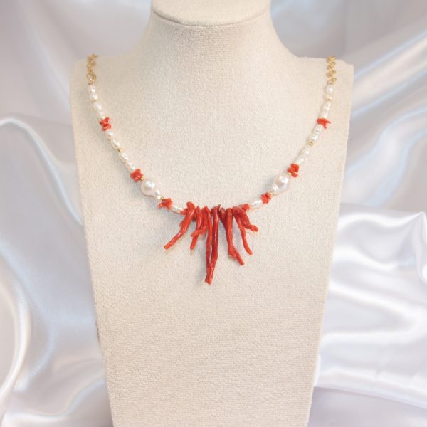 Collana ; Radici di Corallo x Perle